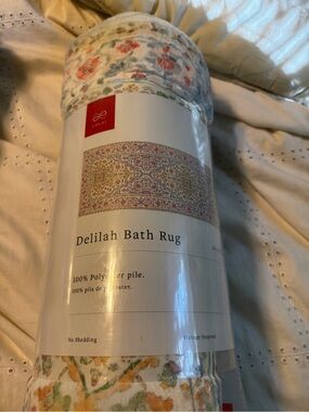 Loloi Delilah Floral Bath Rug - Cream with Multicolor Accents